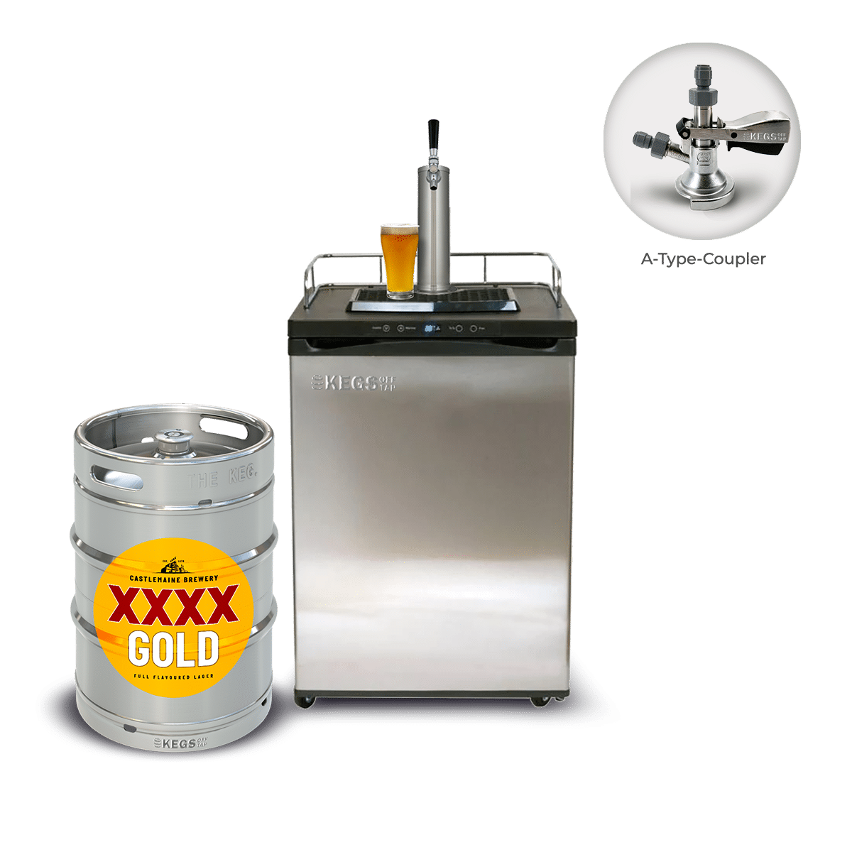 Off Tap Home Bar – Single Tap Bundle - 50L XXXX Gold image