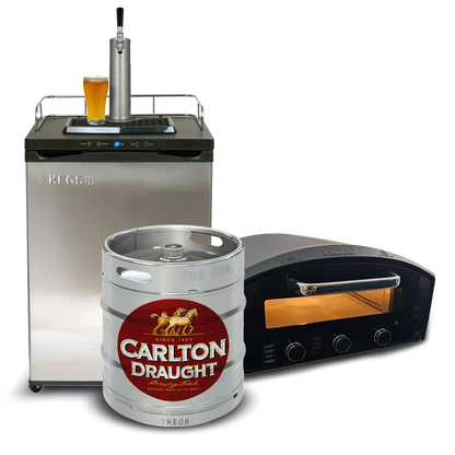 Off Tap Kegerator & Pizza Oven Bundle - Carlton Draught image