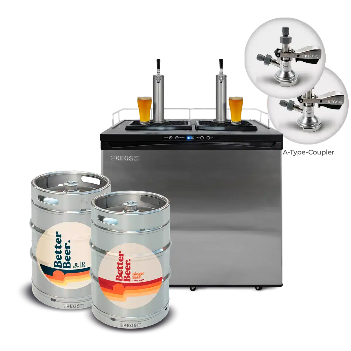 Off Tap Home Bar – Better Beer Bundle - Deluxe Bundle - Zero Carb & Ginger Beer image