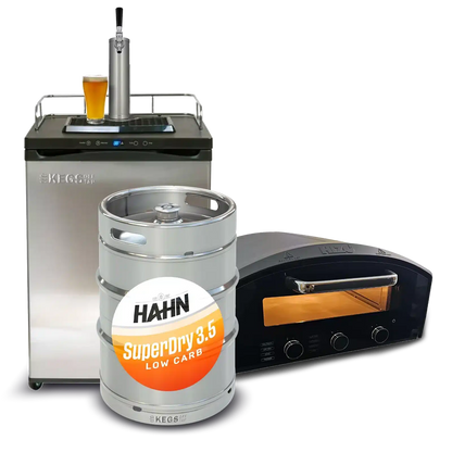 Off Tap Kegerator & Pizza Oven Bundle - Hahn Super Dry 3.5 image