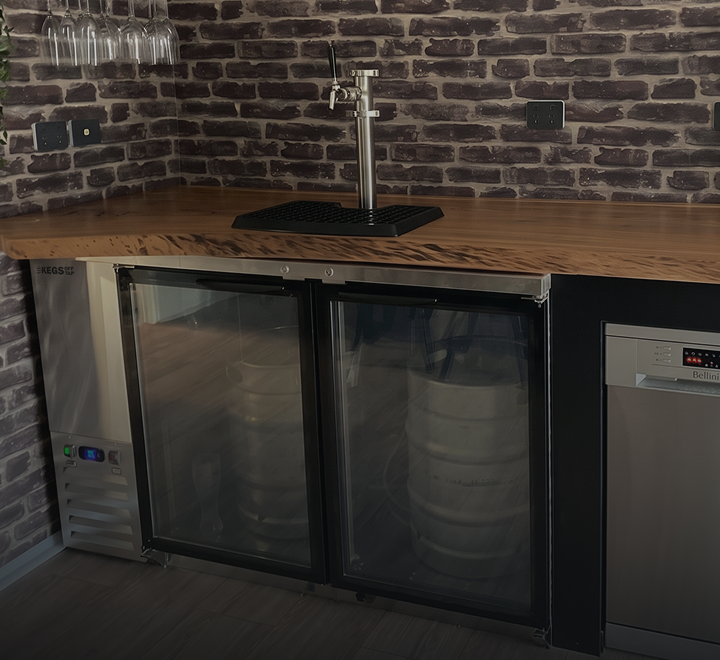 Super Deluxe Double with commercial kegs in a venue