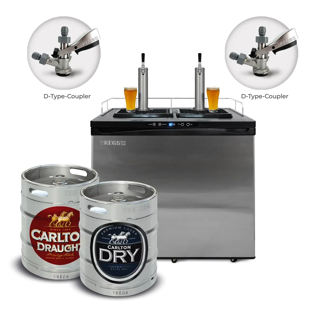 Off Tap Home Bar – Deluxe Bundle - Carlton Draught & Carlton Dry image