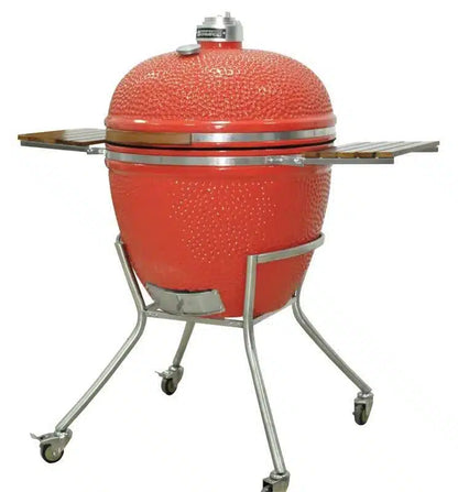 Kamado Grill on Simple Cart 29″ Red image 2