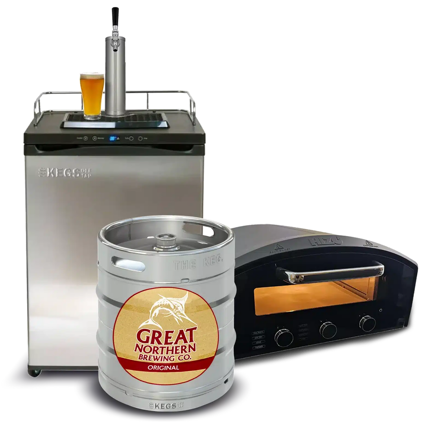 Off Tap Kegerator & Pizza Oven Bundle - Great Northern Original image