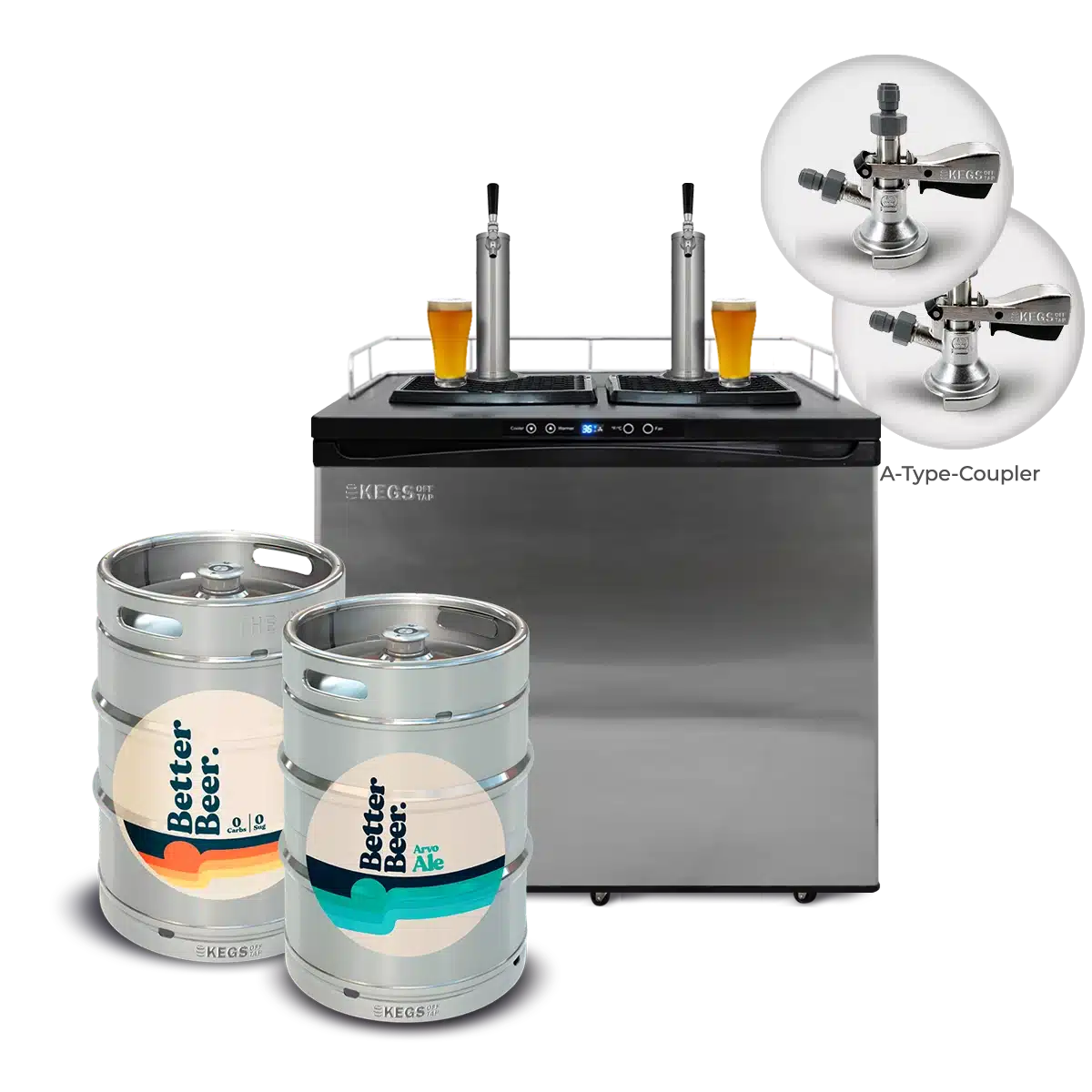 Off Tap Home Bar – Better Beer Bundle - Deluxe Bundle - Zero Carb & Arvo Ale image