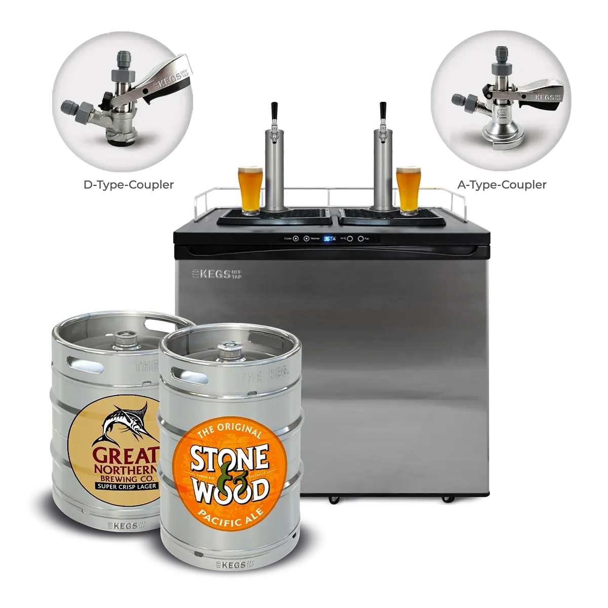 Off Tap Home Bar – Deluxe Bundle - Great Northern Super Crisp & Stone & Wood Pacific Ale image