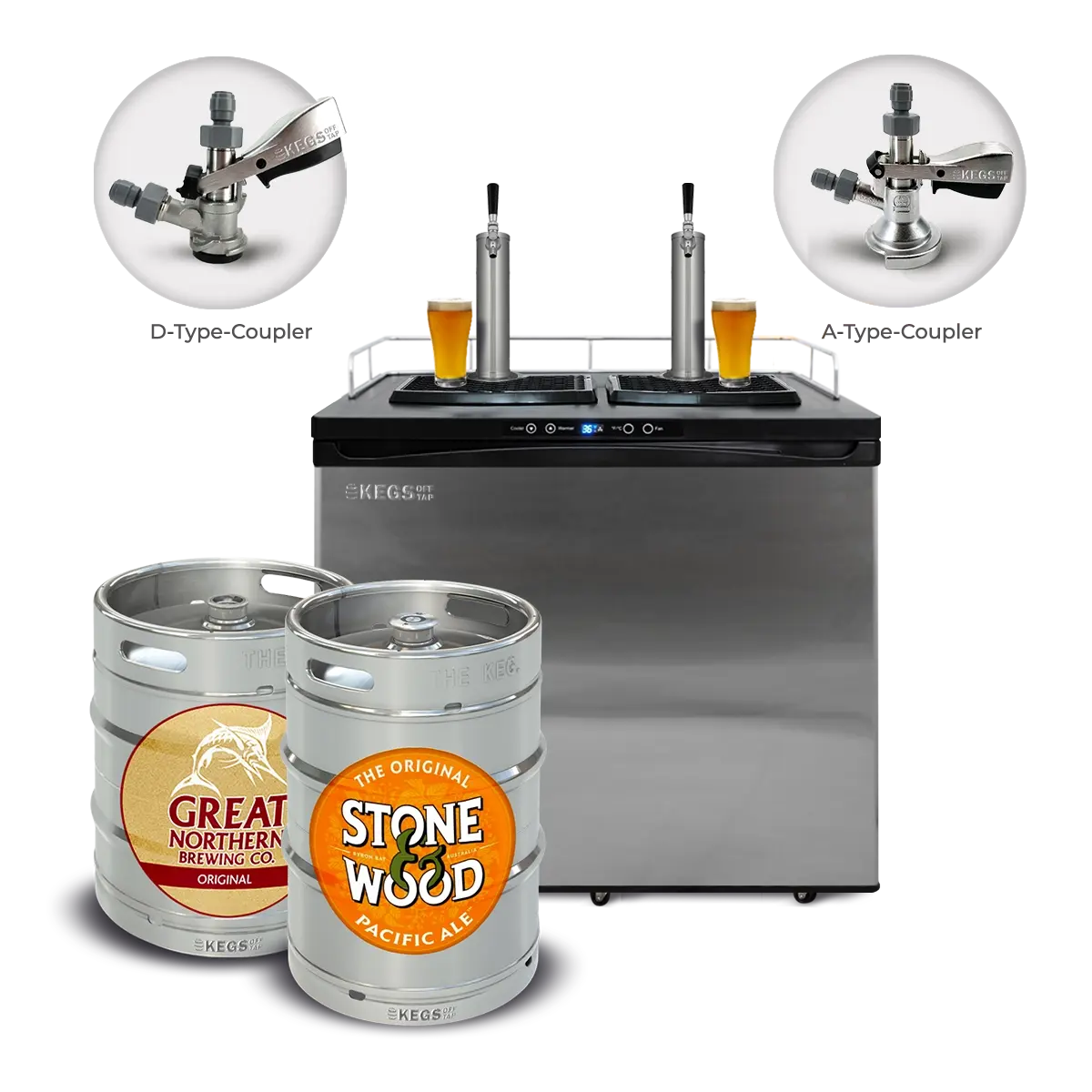 Off Tap Home Bar – Deluxe Bundle - Great Northern Original & Stone & Wood Pacific Ale image