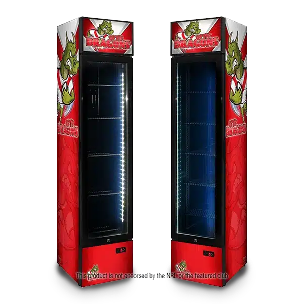 Rugby Upright Bar Fridge - Dragons image