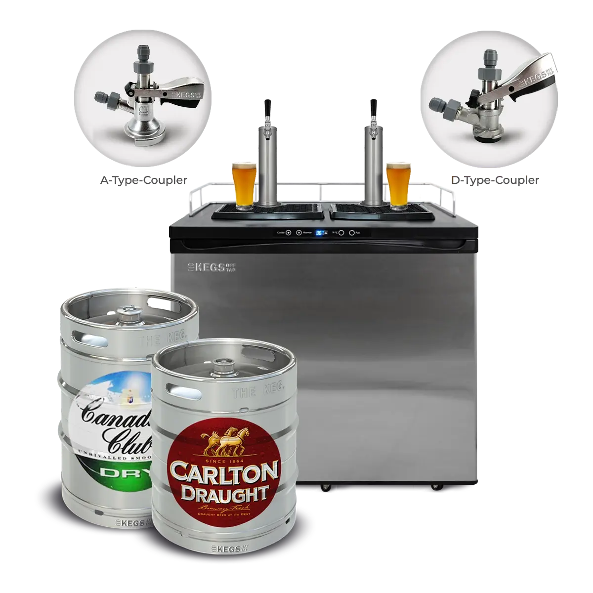 Off Tap Home Bar – Deluxe Bundle - Canadian Club & Dry & Carlton Draught image