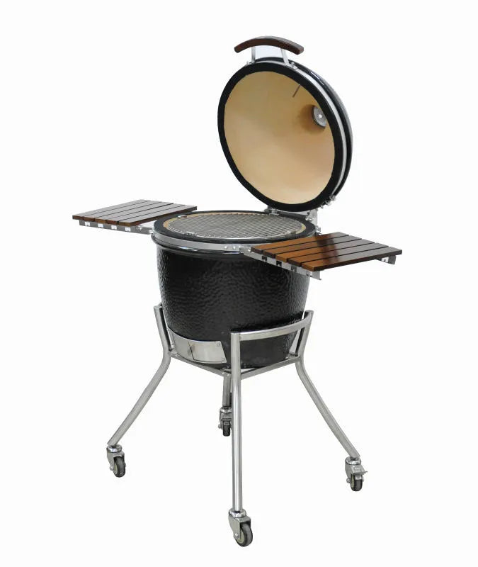 Kamado Grill on Simple Cart 23″ Black image 3