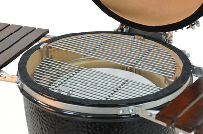 Kamado Grill on Simple Cart 23″ Black image 1