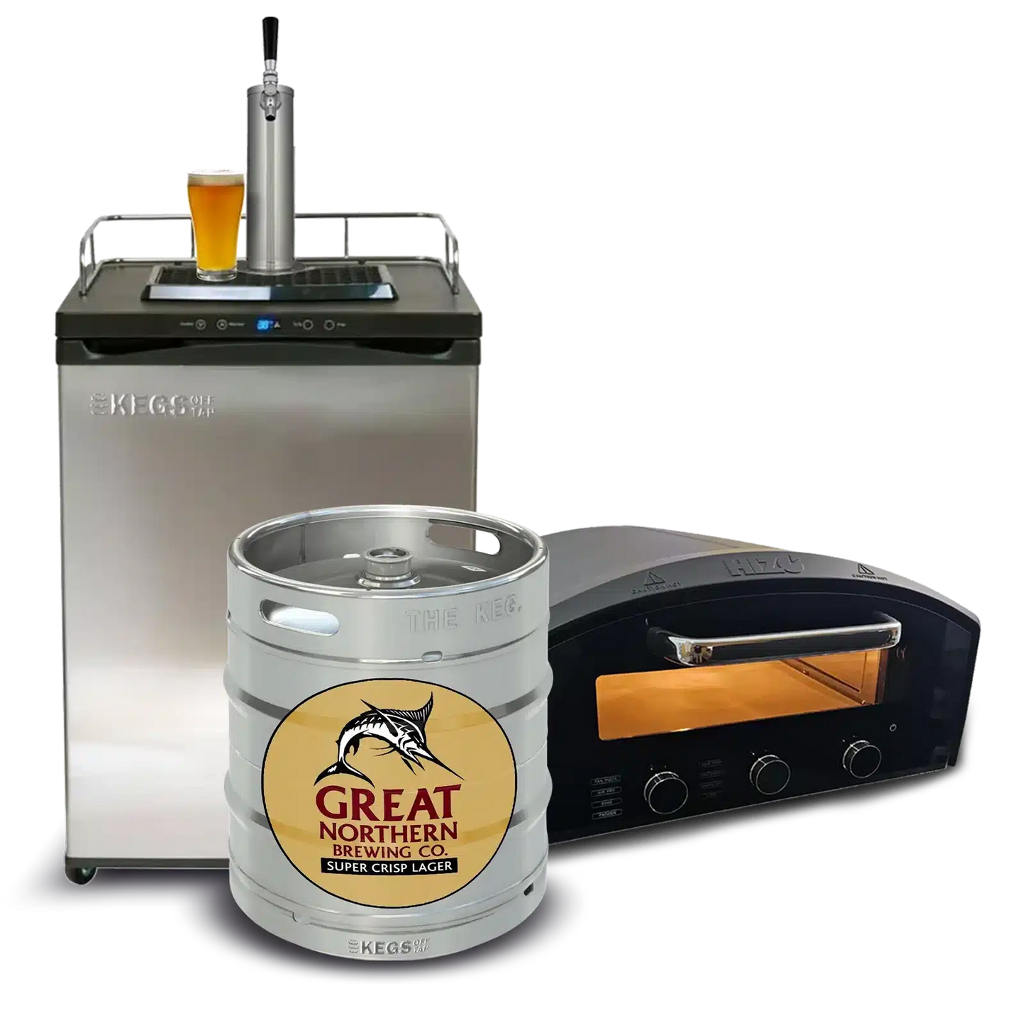 Off Tap Kegerator & Pizza Oven Bundle - Great Northern Super Crisp image