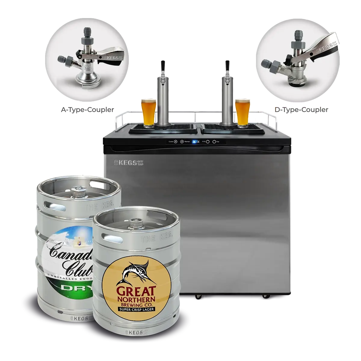 Off Tap Home Bar – Deluxe Bundle - Canadian Club & Dry & Great Northern Super Crisp image