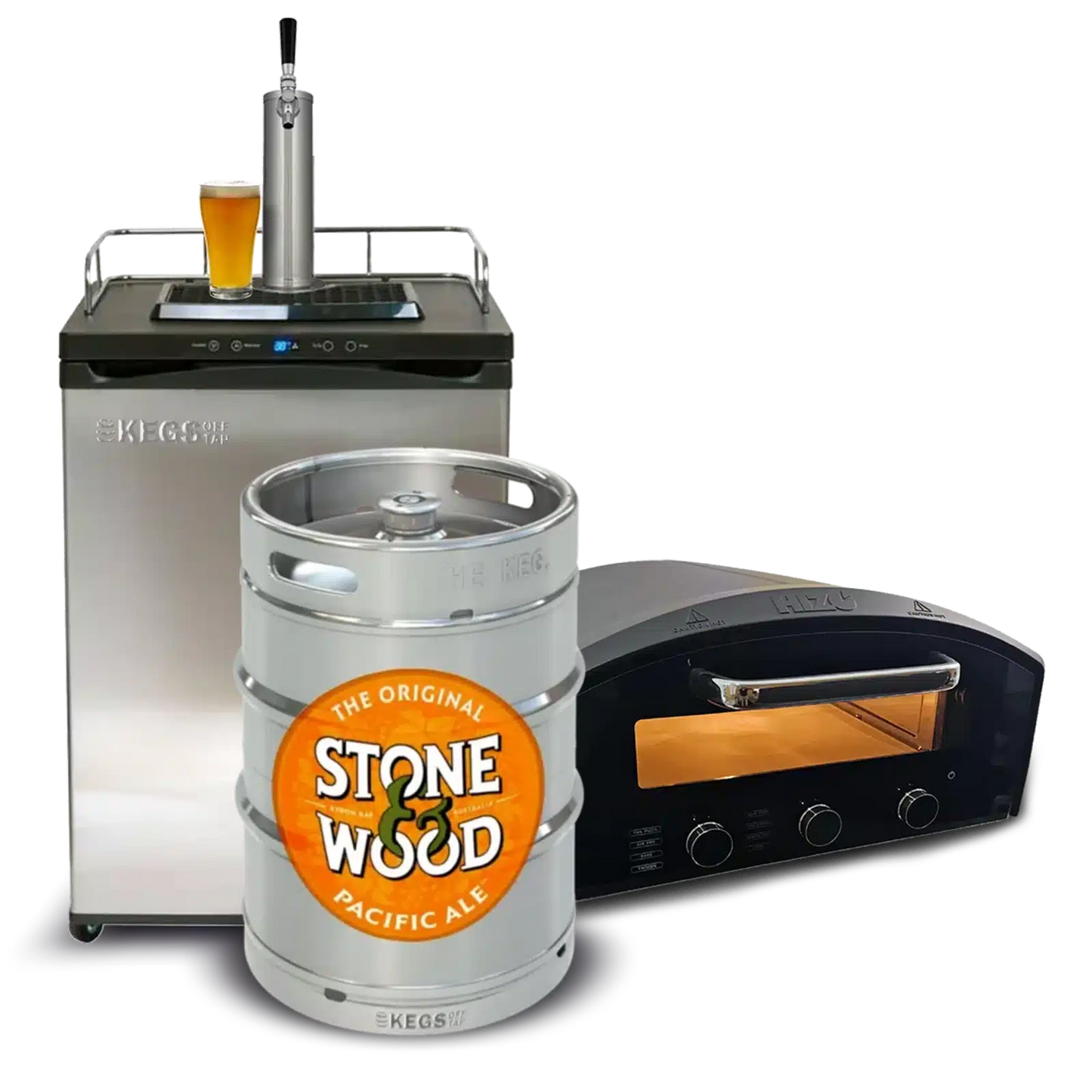 Off Tap Kegerator & Pizza Oven Bundle - Stone & Wood Pacific Ale image