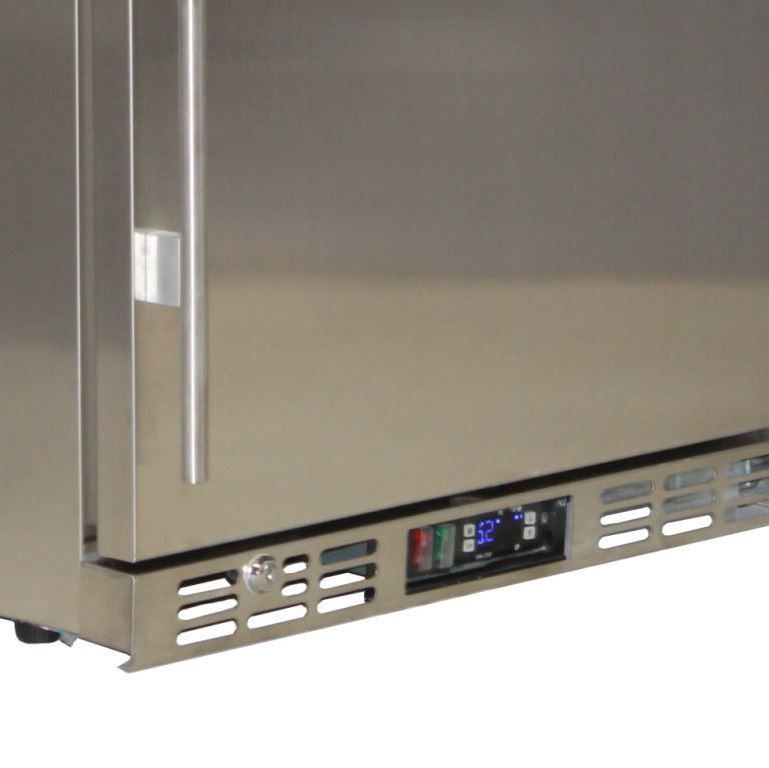 Rhino Stainless Steel Quiet Running 1 Door Solid Stainless Bar Fridge Right Hinged - Model SG1R-SD