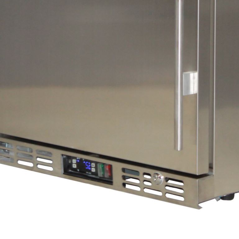 Rhino Stainless Steel Quiet Running 1 Door Solid Stainless Bar Fridge Left Hinged - Model SG1L-SD