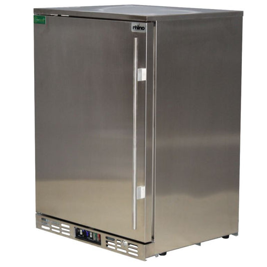 Rhino Stainless Steel Quiet Running 1 Door Solid Stainless Bar Fridge Left Hinged - Model SG1L-SD