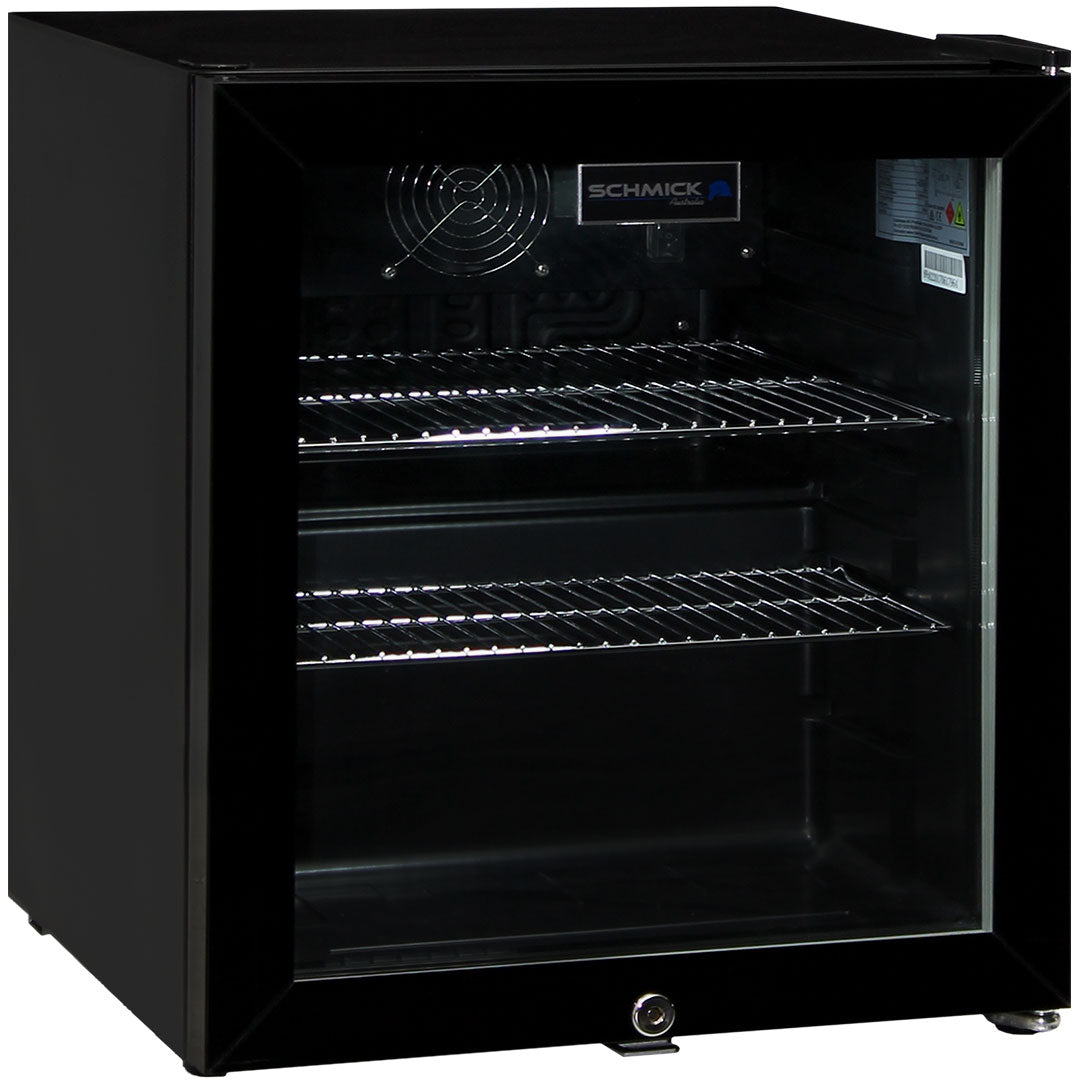 Schmick Glass Door Mini Bar Fridge With Lock - 38 Cans - Model HUS-SC50AB