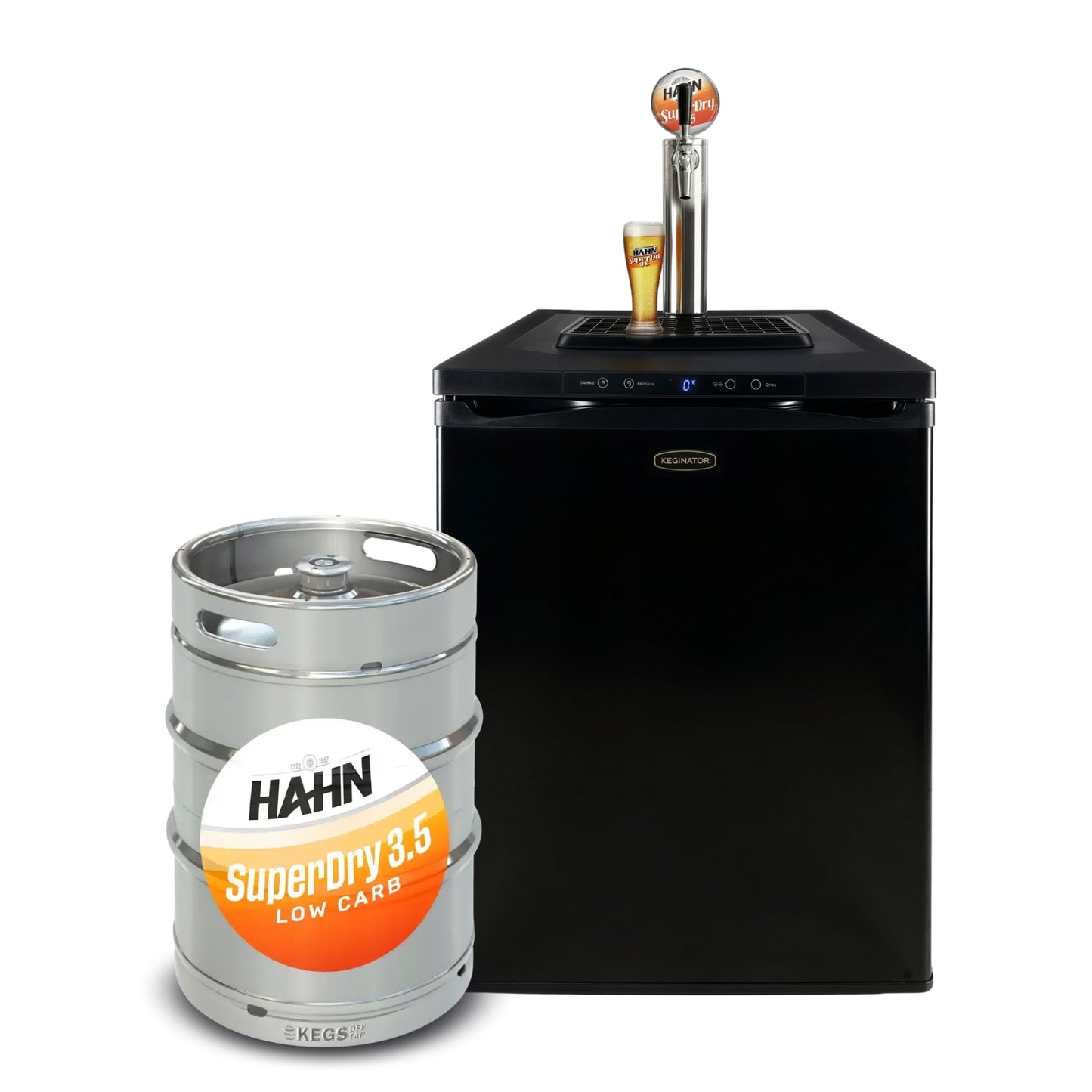 Off Tap Home Bar Noir + Hahn Super Dry 3.5