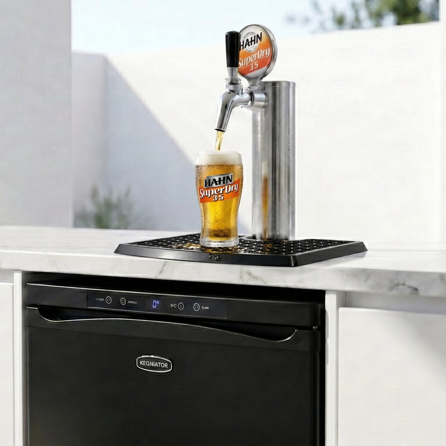 Off Tap Home Bar Noir + Hahn Super Dry 3.5