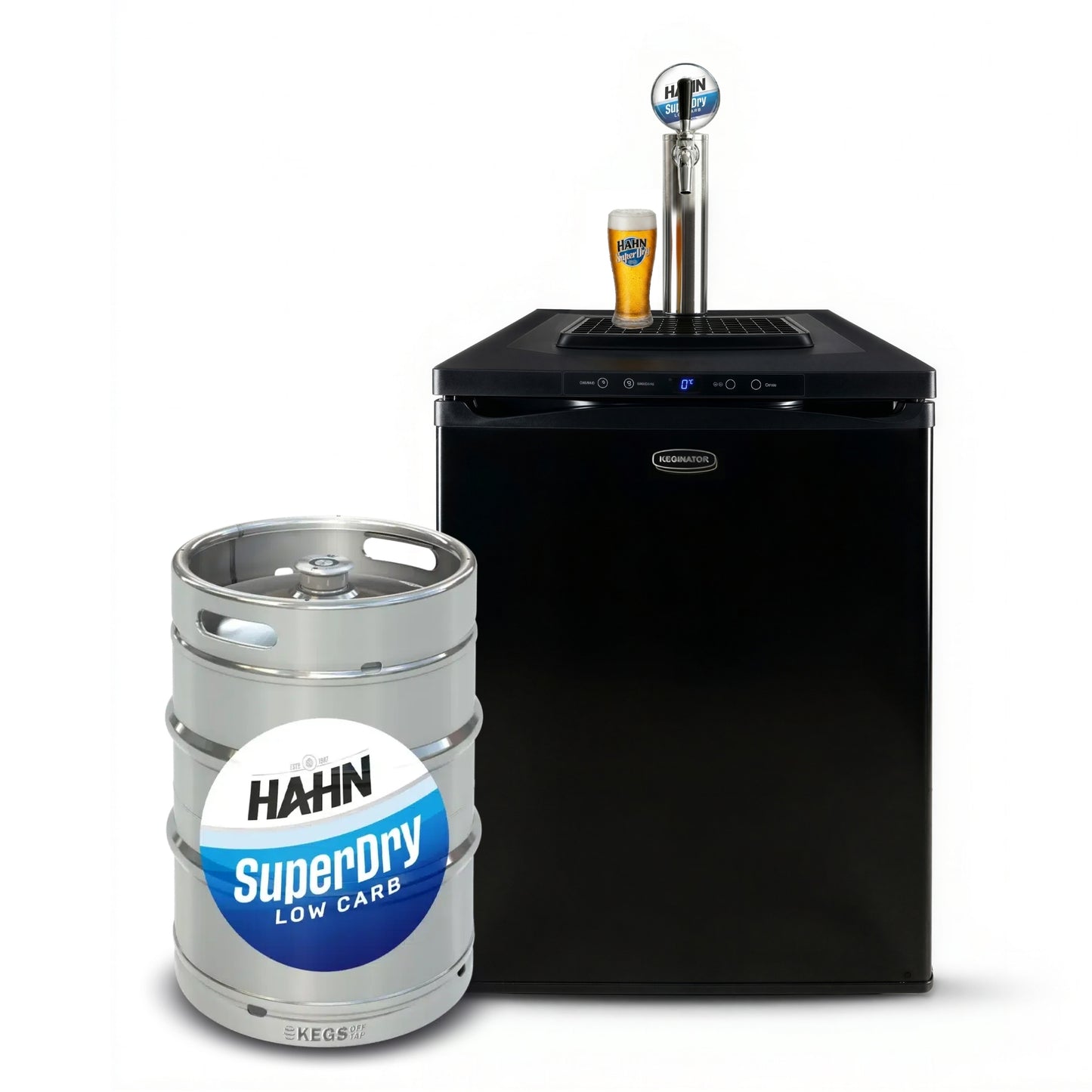 Off Tap Home Bar Noir + Hahn Super Dry