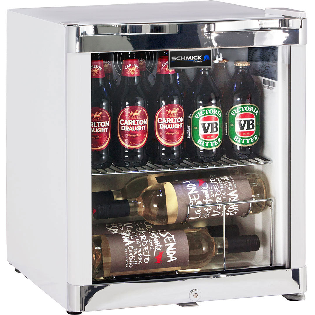 Schmick Glass Door Bar Fridge Tropical Mini 50 Litre - Model HUS-SC50W