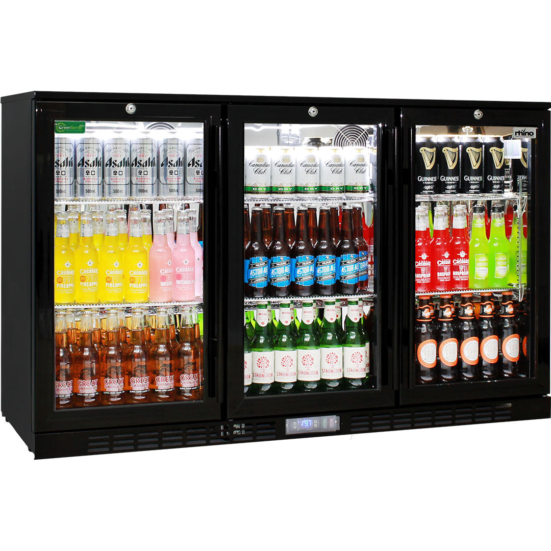 Commercial Glass 3 Door Under Bench Bar Fridge Energy Efficient With LG Compressor - Model SG3H-B