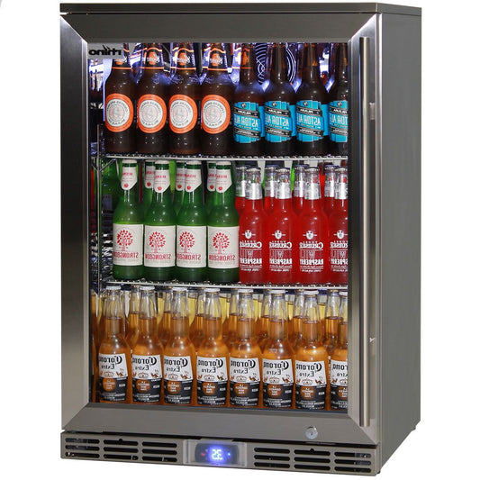Rhino Alfresco Kitchen Glass Door Outdoor Bar Fridge Great For Cold Beer In Hot Climates - Model GSP1HL-SS