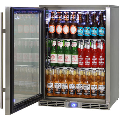 Rhino Alfresco Bar Fridge Glass Door Outdoor Rated 129L - Model GSP1HL-840-SS