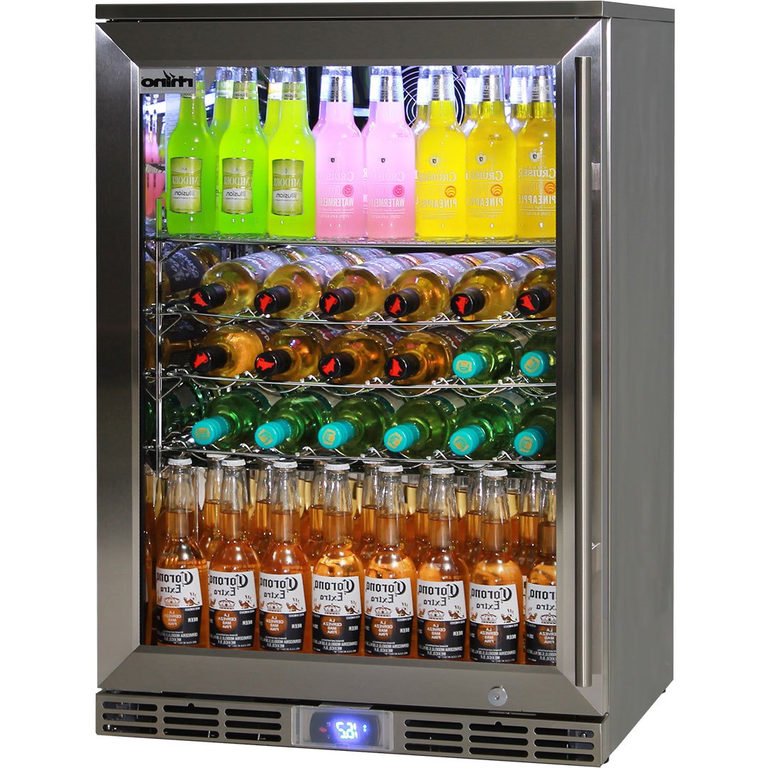 Rhino Alfresco Bar Fridge Glass Door Outdoor Rated 129L - Model GSP1HL-840-SS