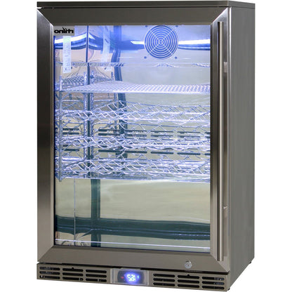 Rhino Alfresco Kitchen Glass Door Outdoor Bar Fridge Great For Cold Beer In Hot Climates - Model GSP1HL-SS