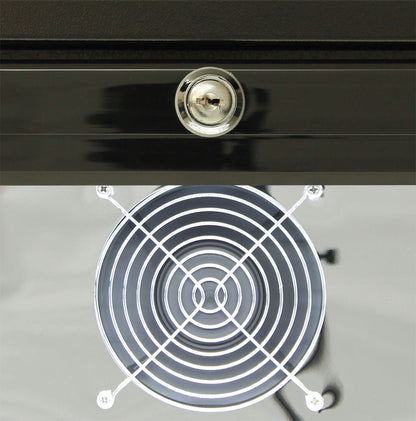 Rhino Black Commercial Glass Door Quiet Running Bar Fridge With Energy Efficient Parts And Operation - Model SG1R-B