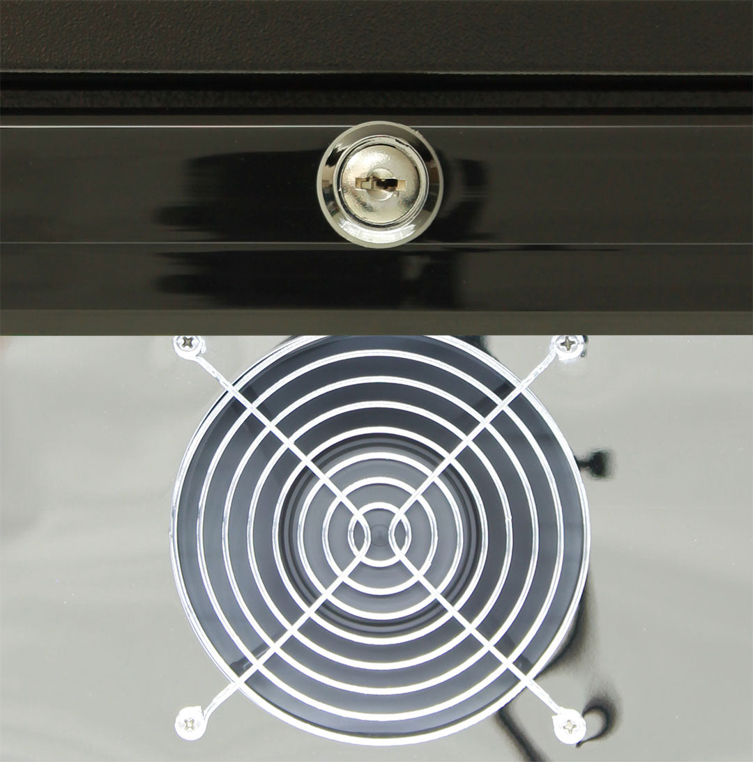 Black Commercial Glass 1 Door Quiet Running Bar Fridge With Energy Efficient Parts And Operation - Model SG1L-B