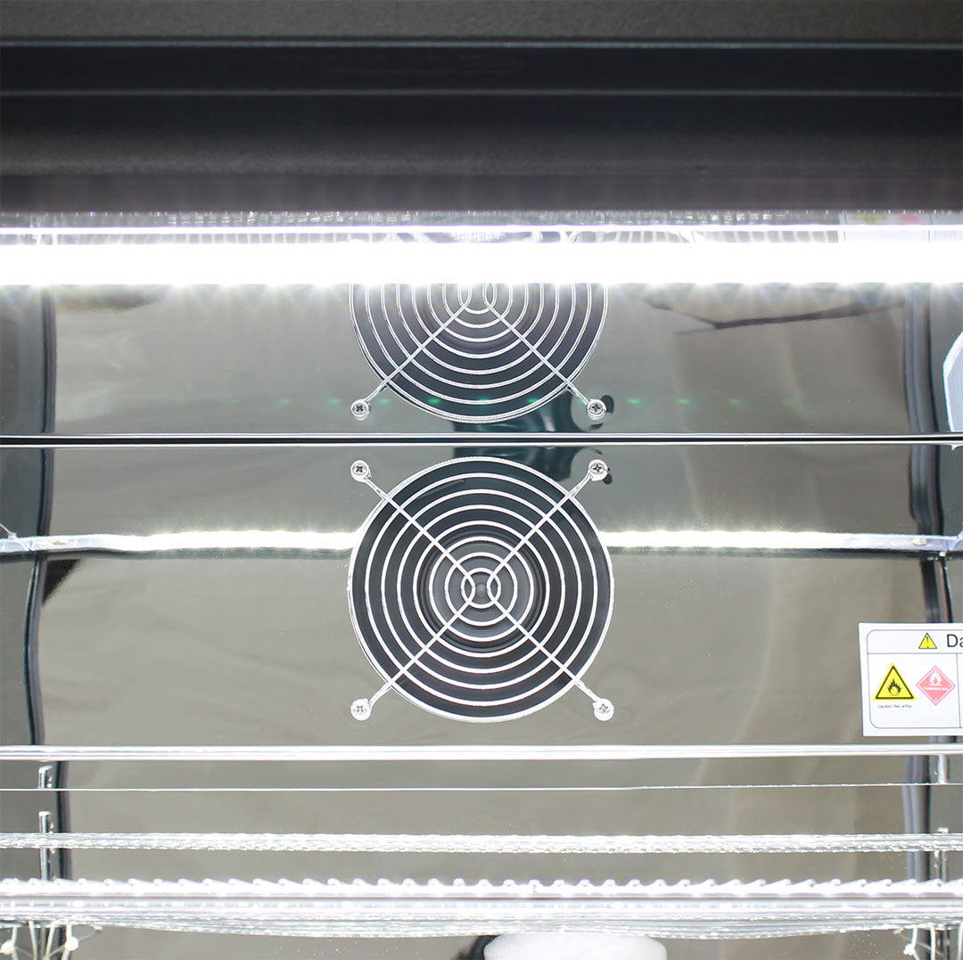 Black Commercial Glass 1 Door Quiet Running Bar Fridge With Energy Efficient Parts And Operation - Model SG1L-B