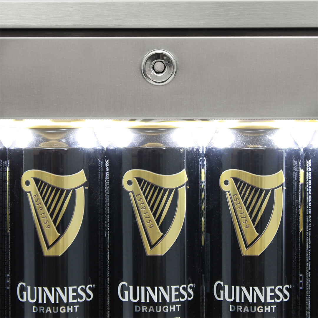 Rhino Stainless Steel 1 Heated Glass Door Quiet Running Bar Fridge With Brand Parts And Low Energy Consumption - Model SG1R-HD