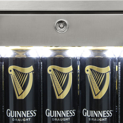 Rhino Stainless Steel 1 Heated Glass Door Quiet Running Bar Fridge With Brand Parts And Low Energy Consumption - Model SG1R-HD