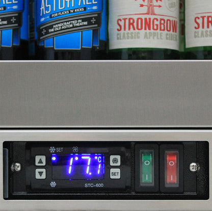 Rhino Stainless Steel 1 Heated Glass Door Quiet Running Bar Fridge With Brand Parts And Low Energy Consumption - Model SG1R-HD