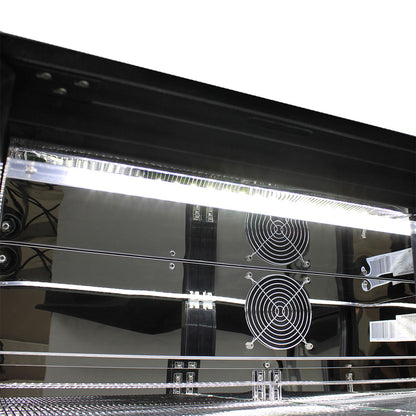 Commercial Under Bench Quiet Running Black Glass Double Door Bar Fridge Energy Efficient - Model SG2H-B