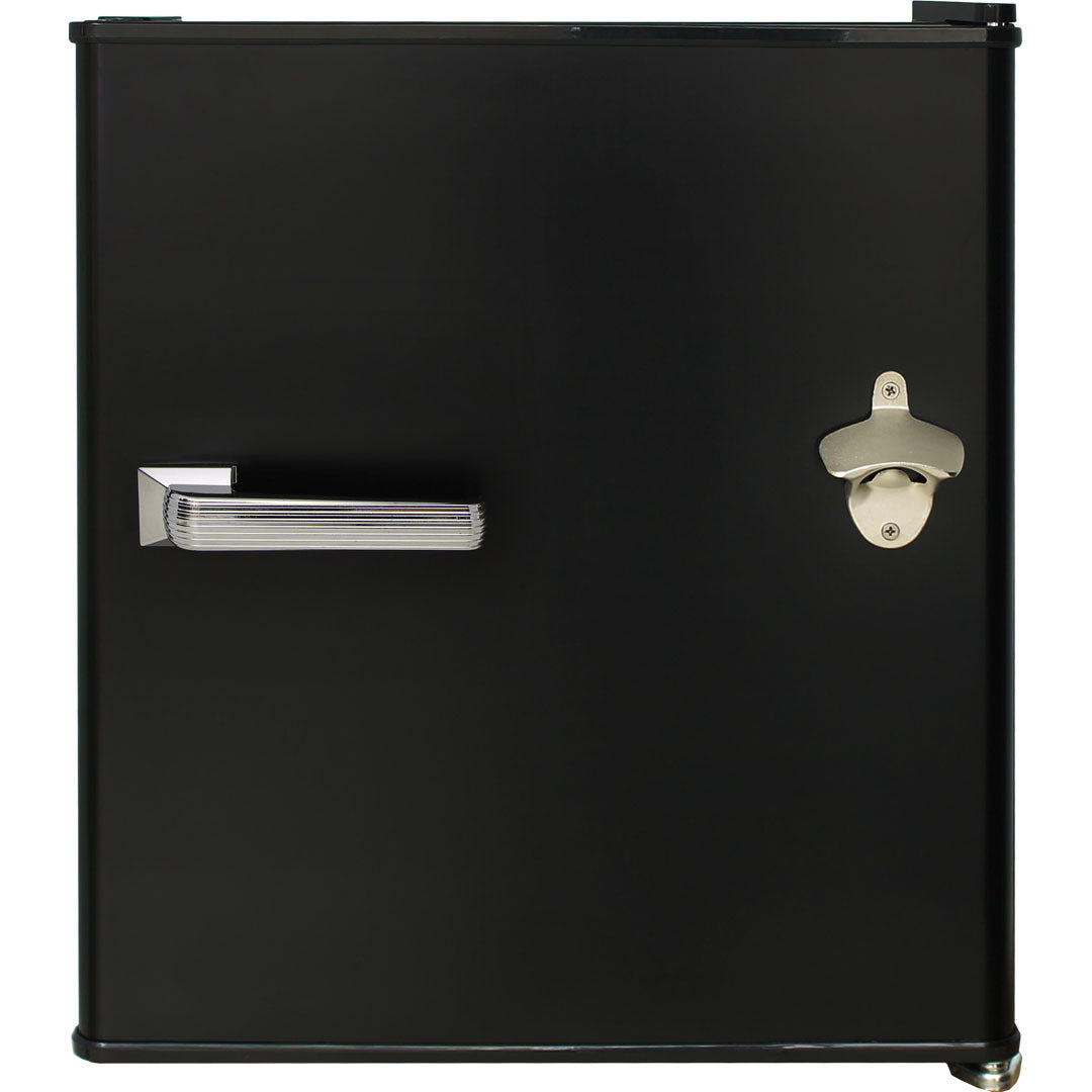 Retro Black Small Vintage Mini Bar Fridge 46 Litre Schmick Brand With Opener - Model HUS-BC46B-RET