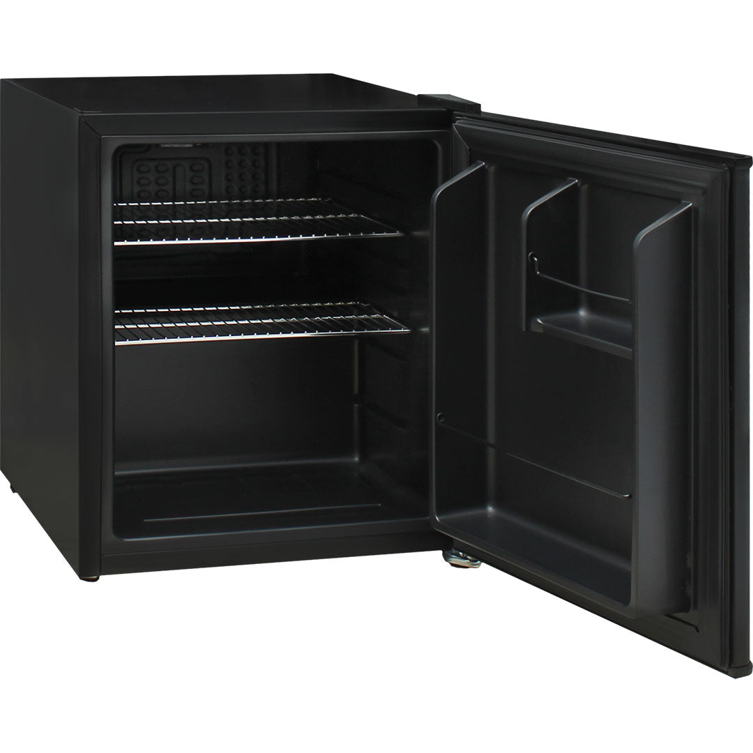 Retro Black Small Vintage Mini Bar Fridge 46 Litre Schmick Brand With Opener - Model HUS-BC46B-RET