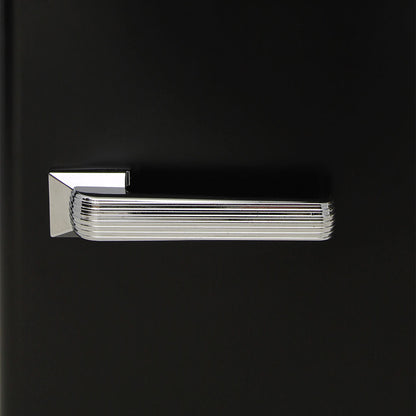 Retro Black Small Vintage Mini Bar Fridge 46 Litre Schmick Brand With Opener - Model HUS-BC46B-RET