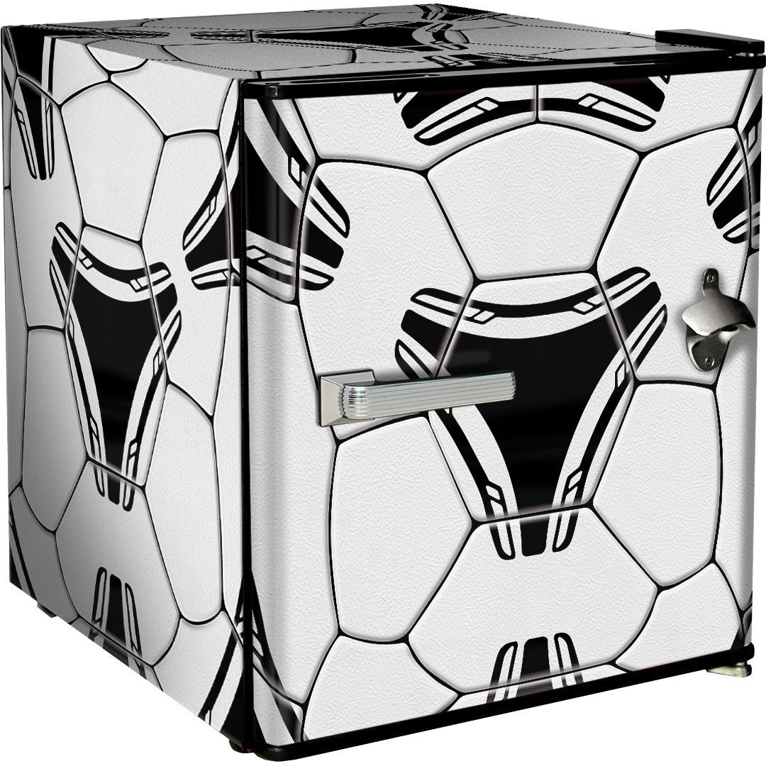 Funky Soccer Ball Football Design Mini Bar Fridge With Handle And Opener - Add Your Name - Model BC46B-SOCCER