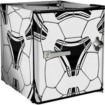 Funky Soccer Ball Football Design Mini Bar Fridge With Handle And Opener - Add Your Name - Model BC46B-SOCCER