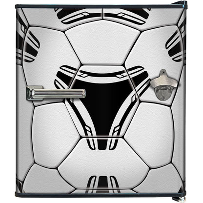 Funky Soccer Ball Football Design Mini Bar Fridge With Handle And Opener - Add Your Name - Model BC46B-SOCCER