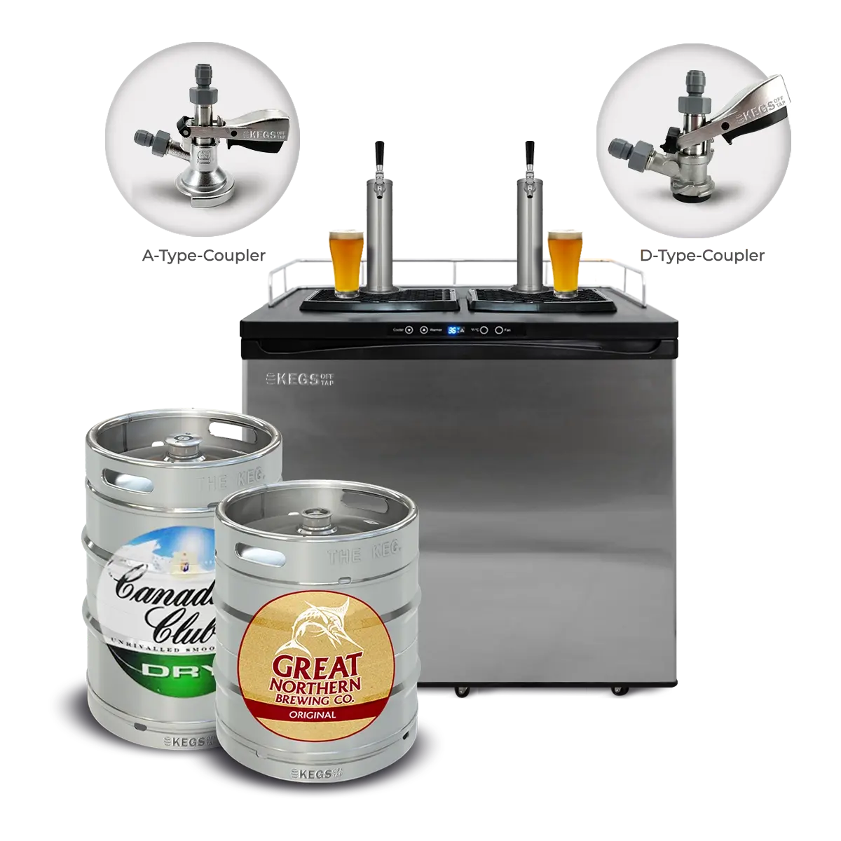 Off Tap Home Bar – Deluxe Bundle - Canadian Club & Dry & Great Northern Original image