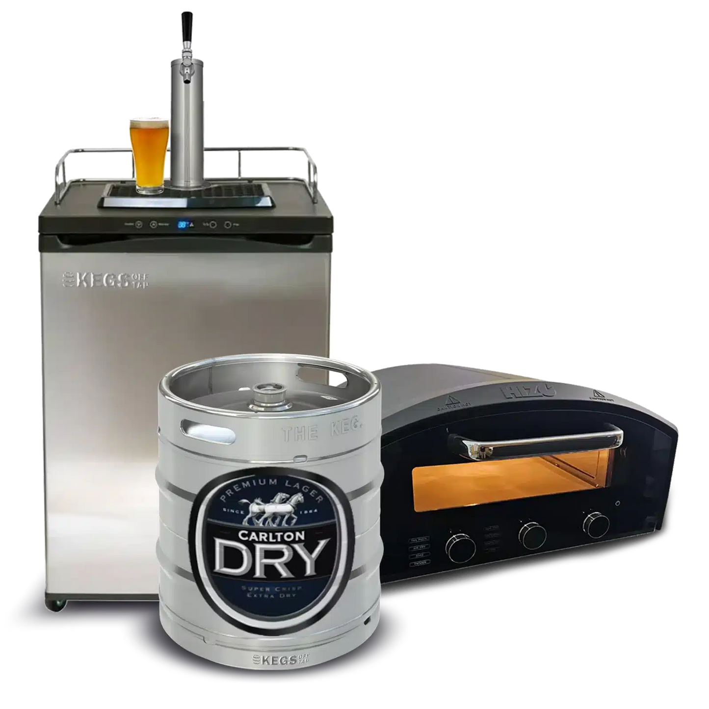 Off Tap Kegerator & Pizza Oven Bundle - Carlton Dry image