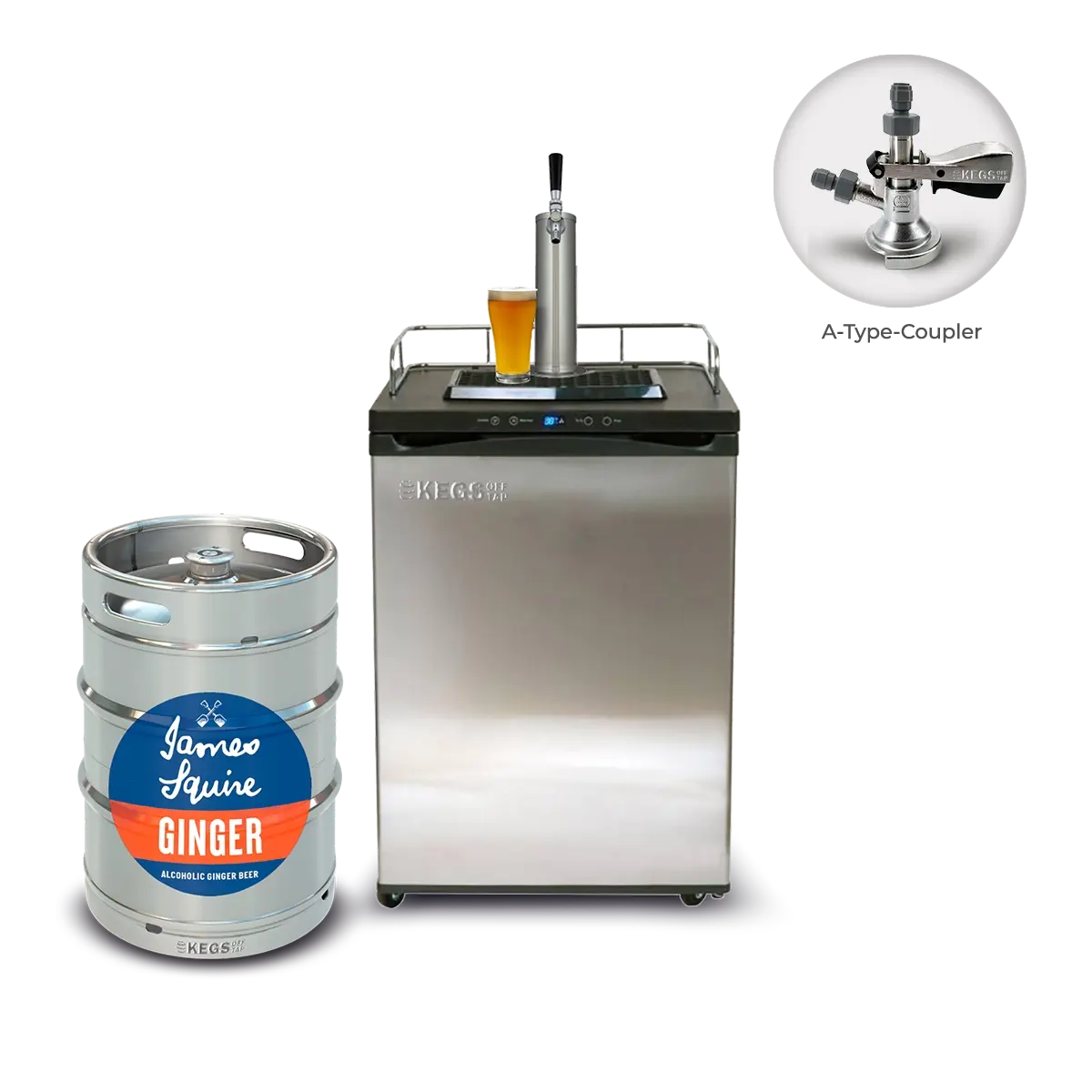Off Tap Home Bar – Single Tap Bundle - 50L James Squire Ginger Beer image