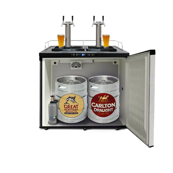 Series X Plus holding two full-size 50L commercial kegs